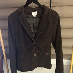 Elegant Brown Corduroy Blazer
